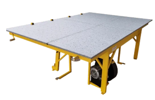 Mesa para cortar vidrio con colchón de aire